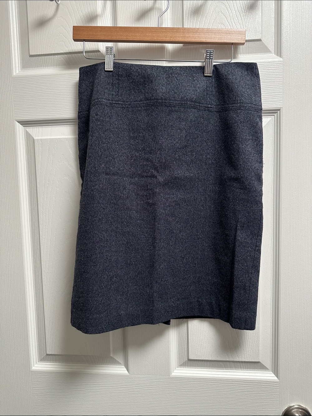 Apt. 9 Dark Gray Wool-Blend Pencil Skirt